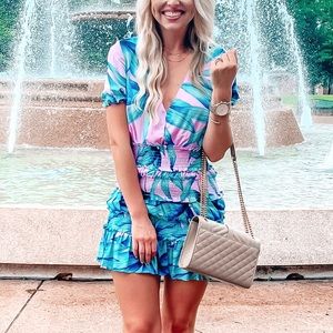 KARLIE smocked mini Dress